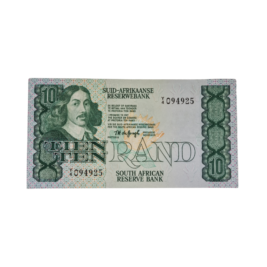 South African Reserve Bank Ten Rand 1978 Afr/Eng S/N: Y4/094925