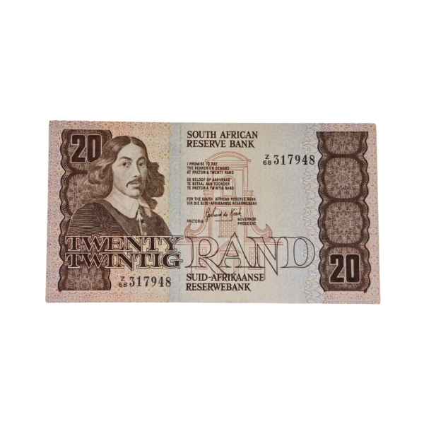 South African Reserve Bank Twenty Rand 1984 Eng/Afr S/N: Z68/317948