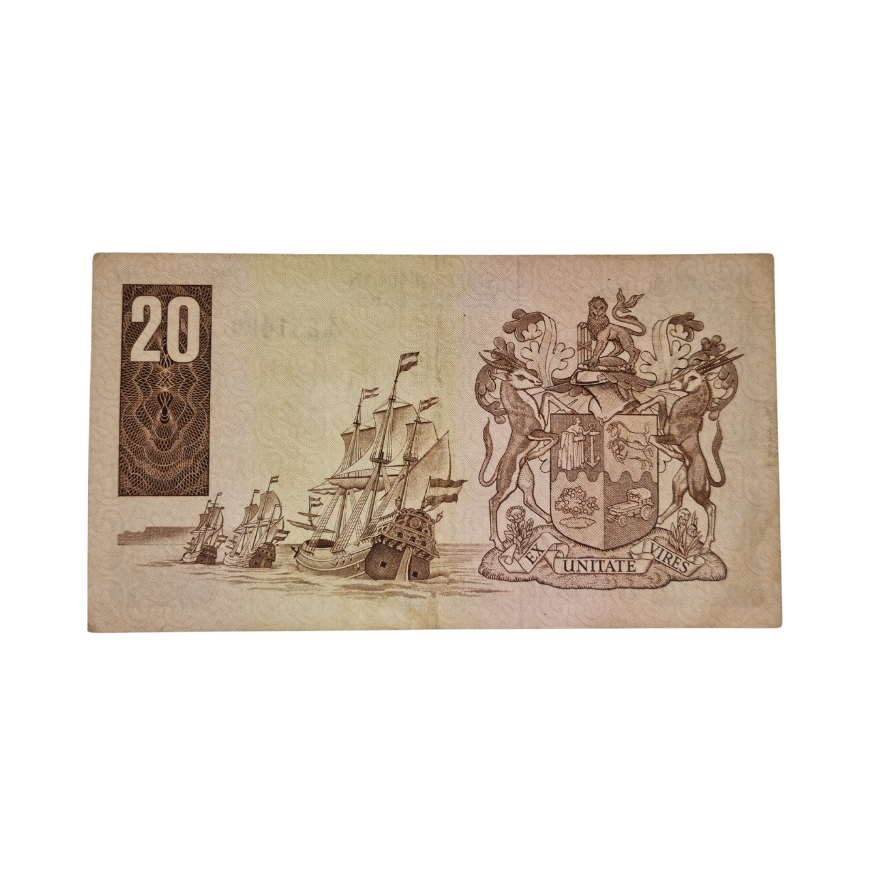 South African Reserve Bank Twenty Rand 1984 Eng/Afr S/N: Z66/251499 - Image 2