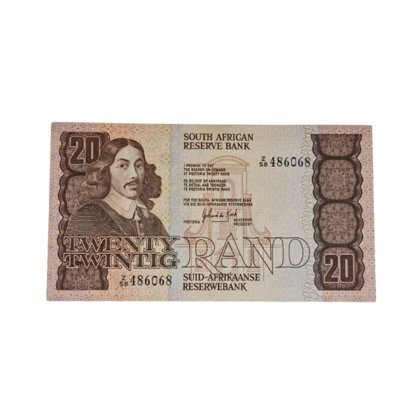 South African Reserve Bank Twenty Rand 1984 Eng/Afr S/N: Z58/486068