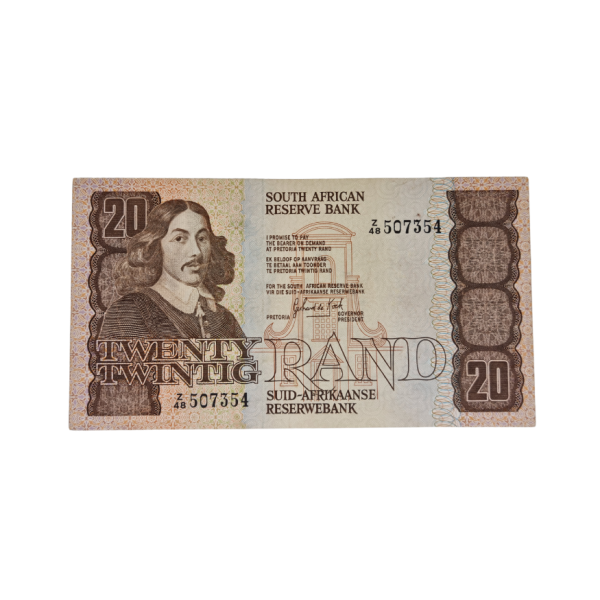 South African Reserve Bank Twenty Rand 1984 Eng/Afr S/N: Z48/507354