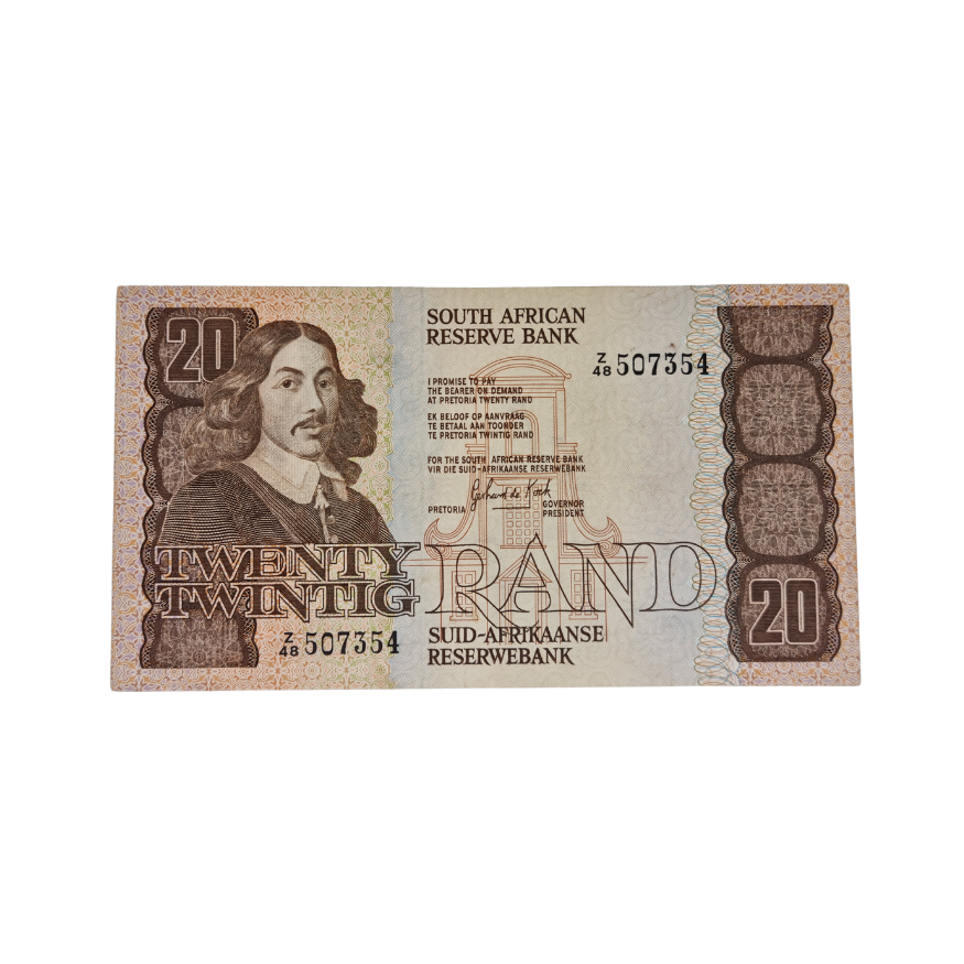 South African Reserve Bank Twenty Rand 1984 Eng/Afr S/N: Z48/507354