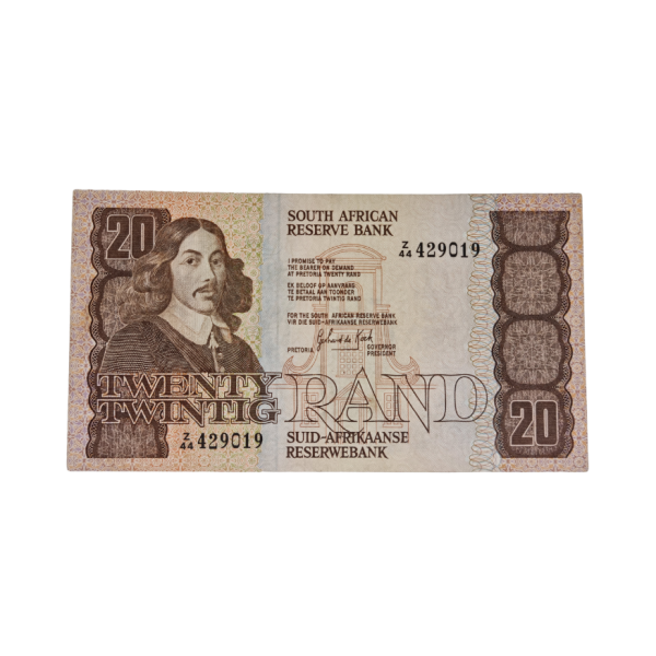 South African Reserve Bank Twenty Rand 1984 Eng/Afr S/N: Z44/429019