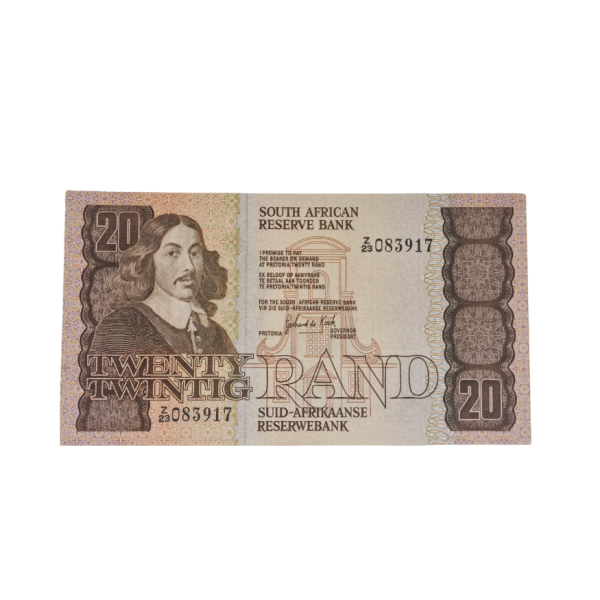South African Reserve Bank Twenty Rand 1984 Eng/Afr S/N: Z23/083917