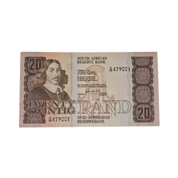 South African Reserve Bank Twenty Rand 1984 Eng/Afr S/N: Z19/479001