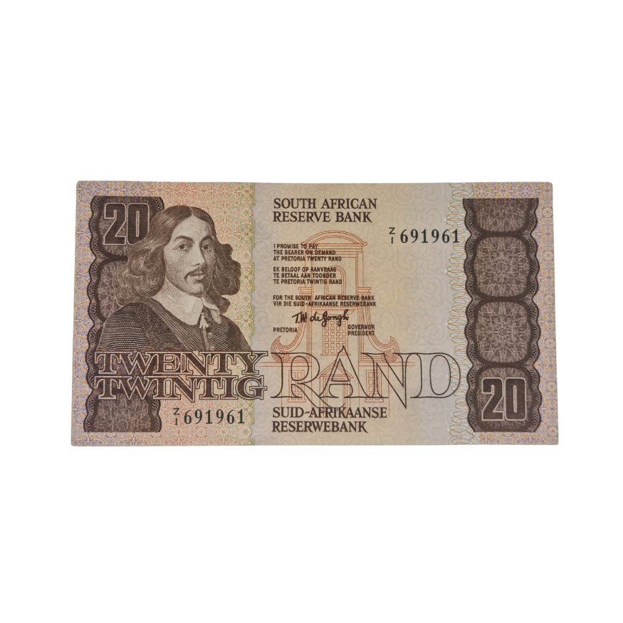 South African Reserve Bank Twenty Rand 1979 Eng/Afr S/N: Z1/691961