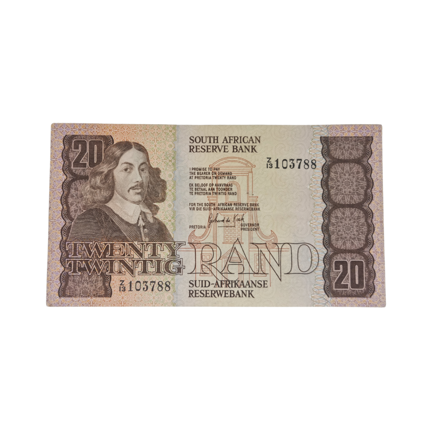 South African Reserve Bank Twenty Rand 1984 Eng/Afr S/N: Z13/103788
