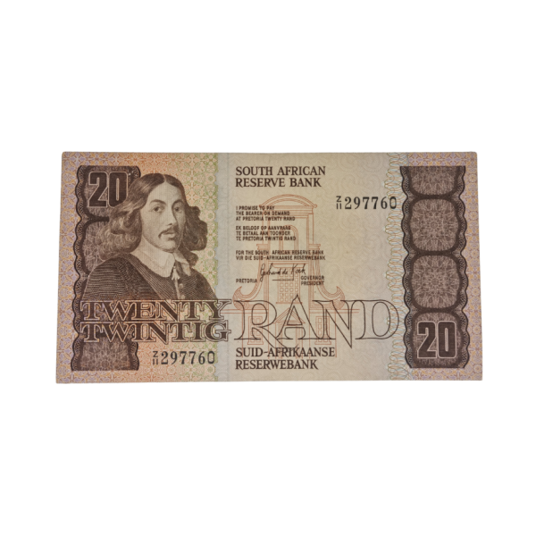 South African Reserve Bank Twenty Rand 1984 Eng/Afr S/N: Z11/297760