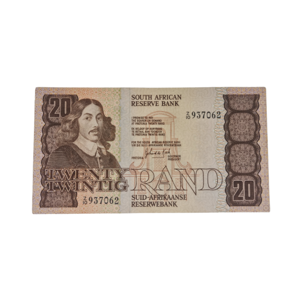 South African Reserve Bank Twenty Rand 1984 Eng/Afr S/N: Z10/937062