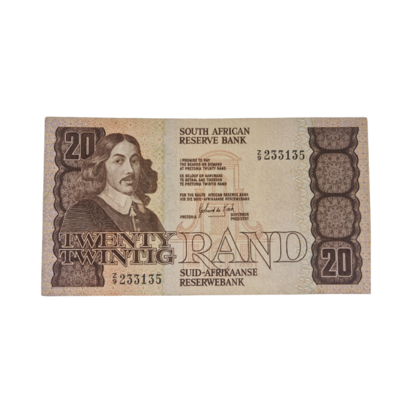 South African Reserve Bank Twenty Rand 1981 Eng/Afr S/N: Z9/233135