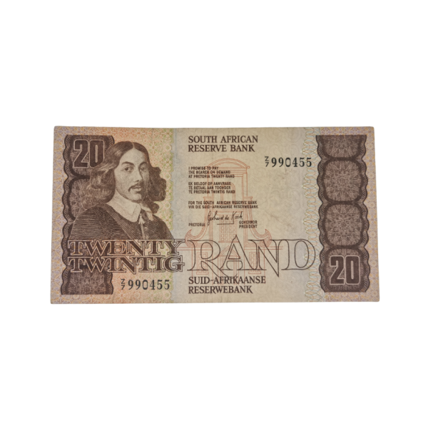 South African Reserve Bank Twenty Rand 1981 Eng/Afr S/N: Z7/990455
