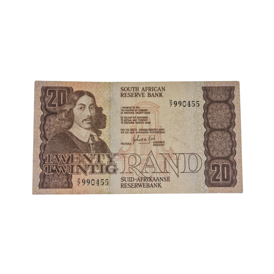 South African Reserve Bank Twenty Rand 1981 Eng/Afr S/N: Z7/990455