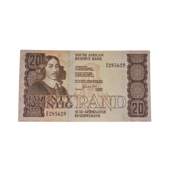 South African Reserve Bank Twenty Rand 1981 Eng/Afr S/N: Z5/285628