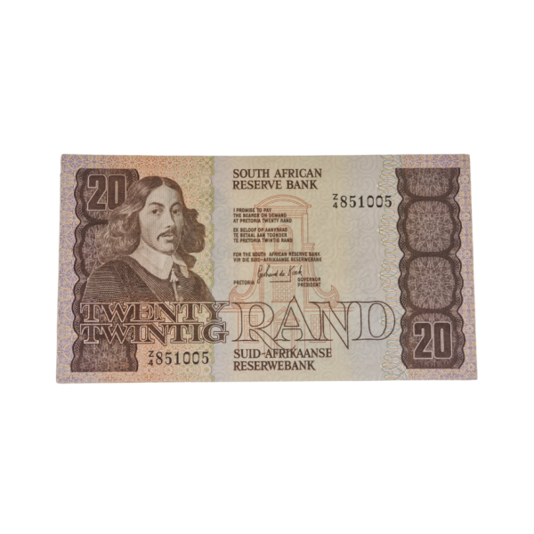 South African Reserve Bank Twenty Rand 1981 Eng/Afr S/N: Z4/851005