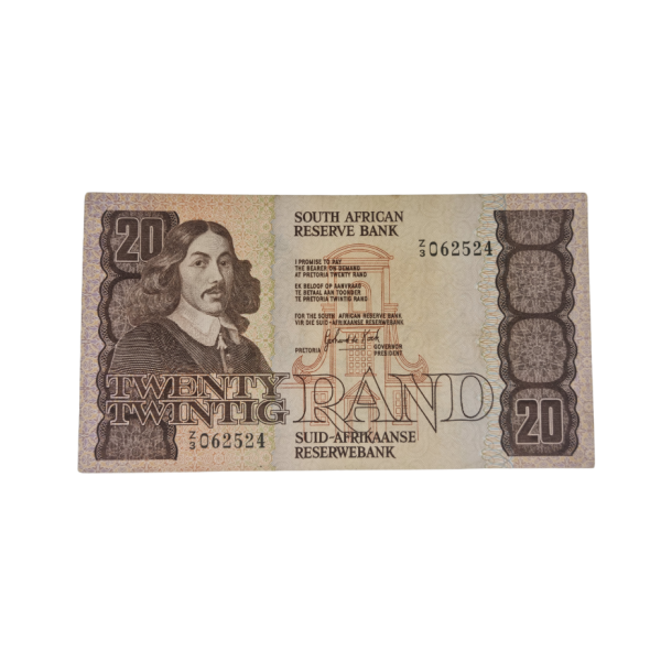 South African Reserve Bank Twenty Rand 1981 Eng/Afr S/N: Z3/062524
