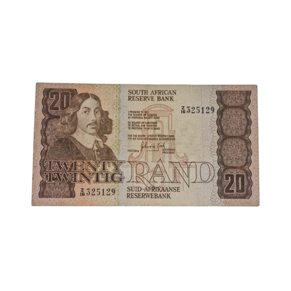 South African Reserve Bank Twenty Rand 1984 Eng/Afr S/N: Z16/325129