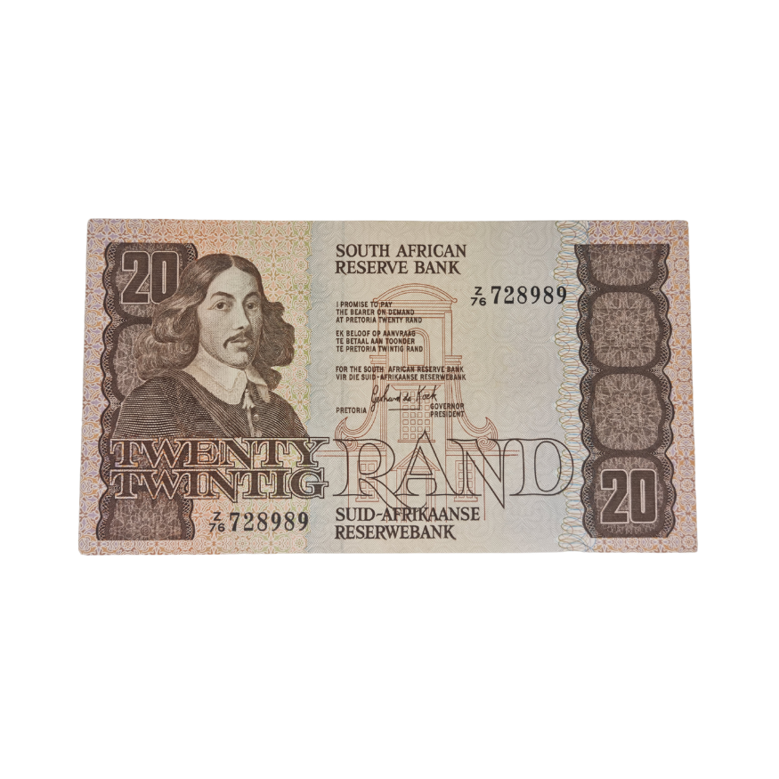 South African Reserve Bank Twenty Rand 1984 Eng/Afr S/N: Z76/728989
