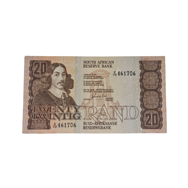 South African Reserve Bank Twenty Rand 1984 Eng/Afr S/N: Z72/461706