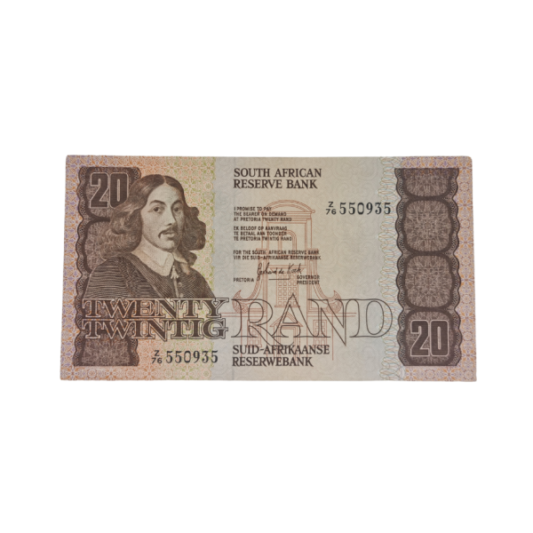 South African Reserve Bank Twenty Rand 1984 Eng/Afr S/N: Z76/550935