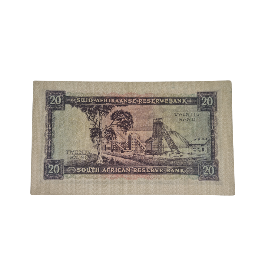 South African Reserve Bank Twenty Rand 1962 Afr/Eng S/N: D2/070642 - Image 2