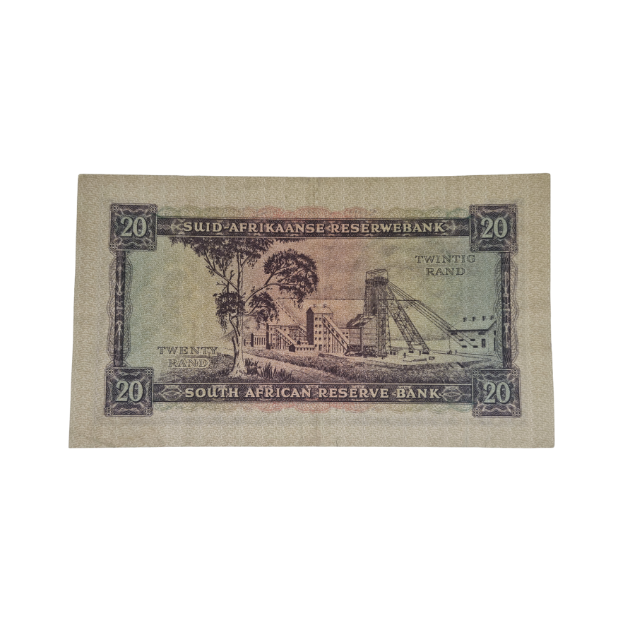 South African Reserve Bank Twenty Rand 1962 Afr/Eng S/N: D2/117351 - Image 2