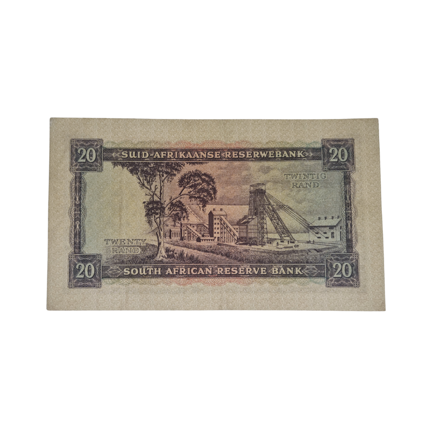 South African Reserve Bank Twenty Rand 1961 Eng/Afr S/N: D1/096812 - Image 2