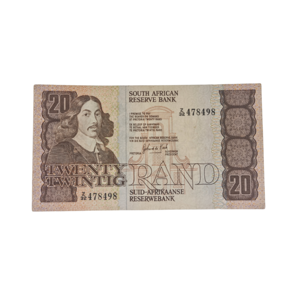 South African Reserve Bank Twenty Rand 1984 Eng/Afr S/N: Z32/478498