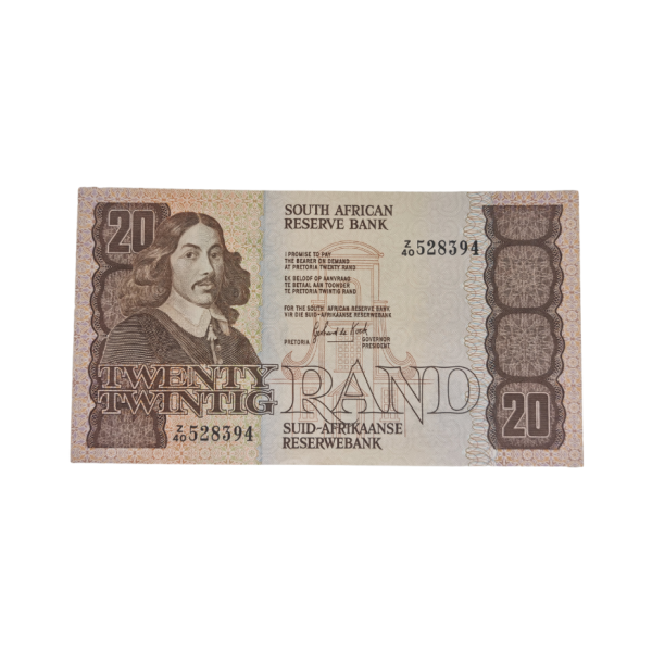 South African Reserve Bank Twenty Rand 1984 Eng/Afr S/N: Z40/528394