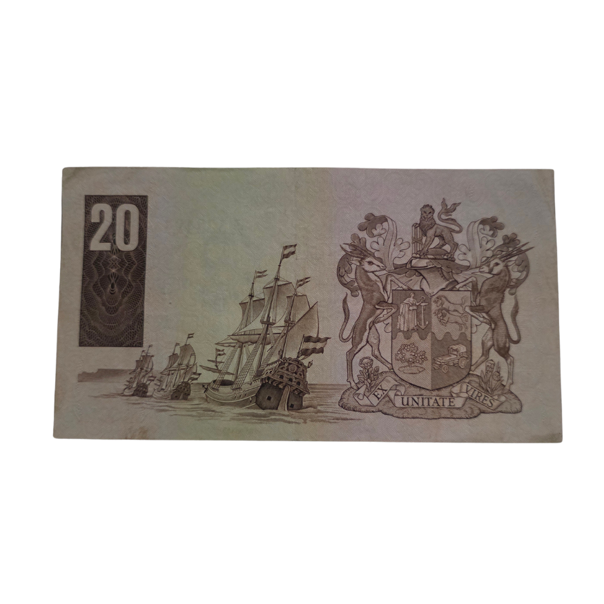 South African Reserve Bank Twenty Rand 1984 Enf/Afr S/N: Z73/328494 Hern: 682 - Image 2