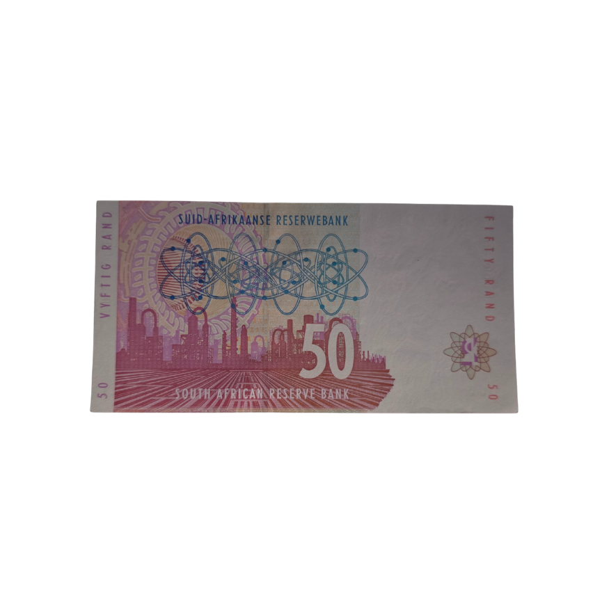 South African Reserve Bank Fifty Rand Afr/Eng 1992 S/N: AE6612793C Hern: 809 - Image 2