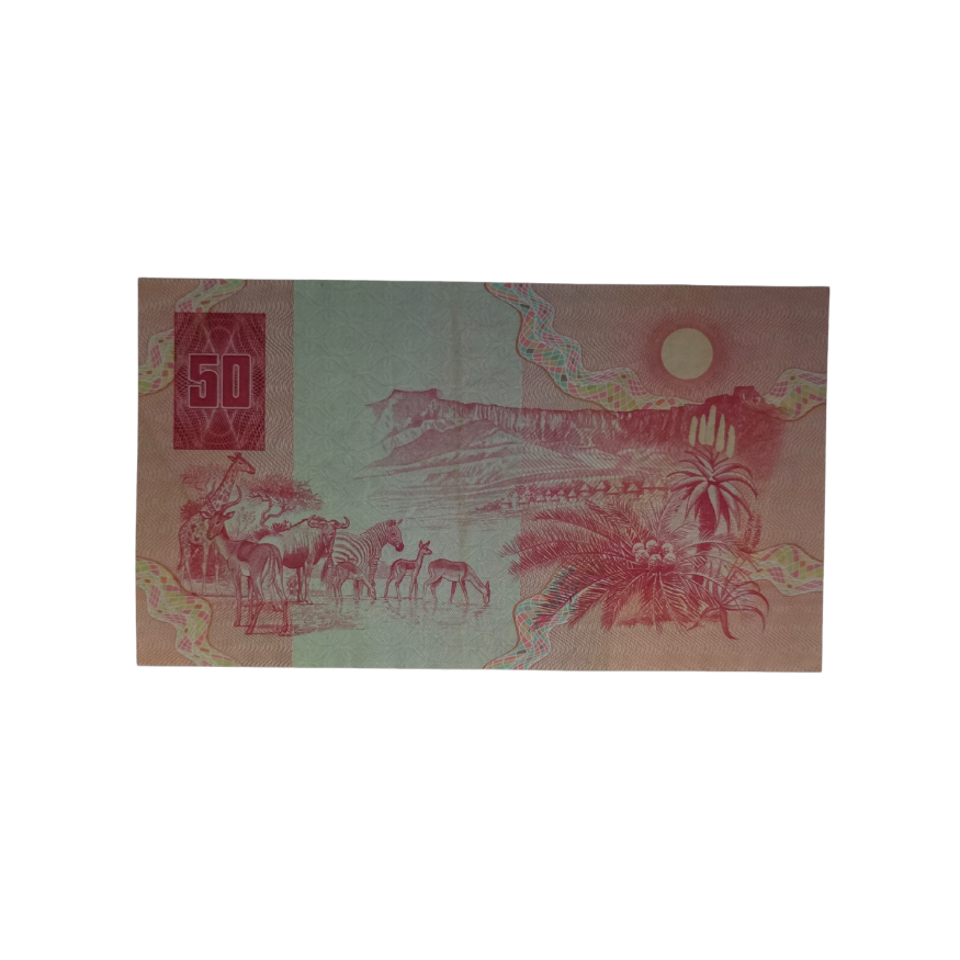 South African Reserve Bank Fifty Rand 1984 Afr/Eng S/N: AA0160343E Hern: 802 - Image 2