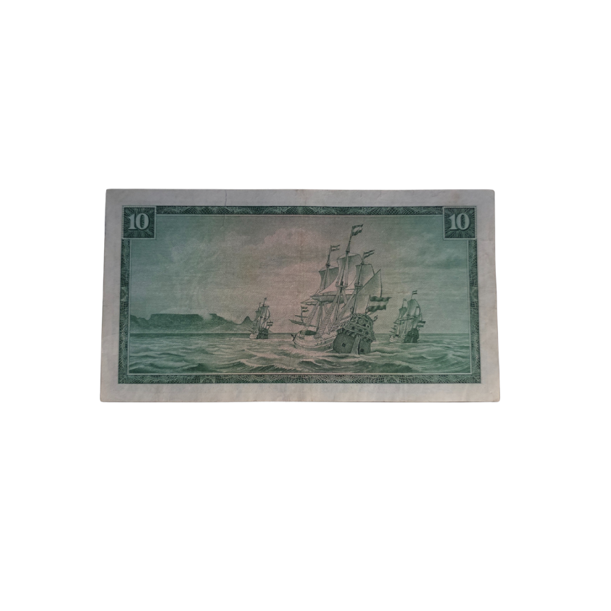 South African Reserve Bank Ten Rand Afr/Eng 1967 S/N: W12/015877 Hern: 514 - Image 2