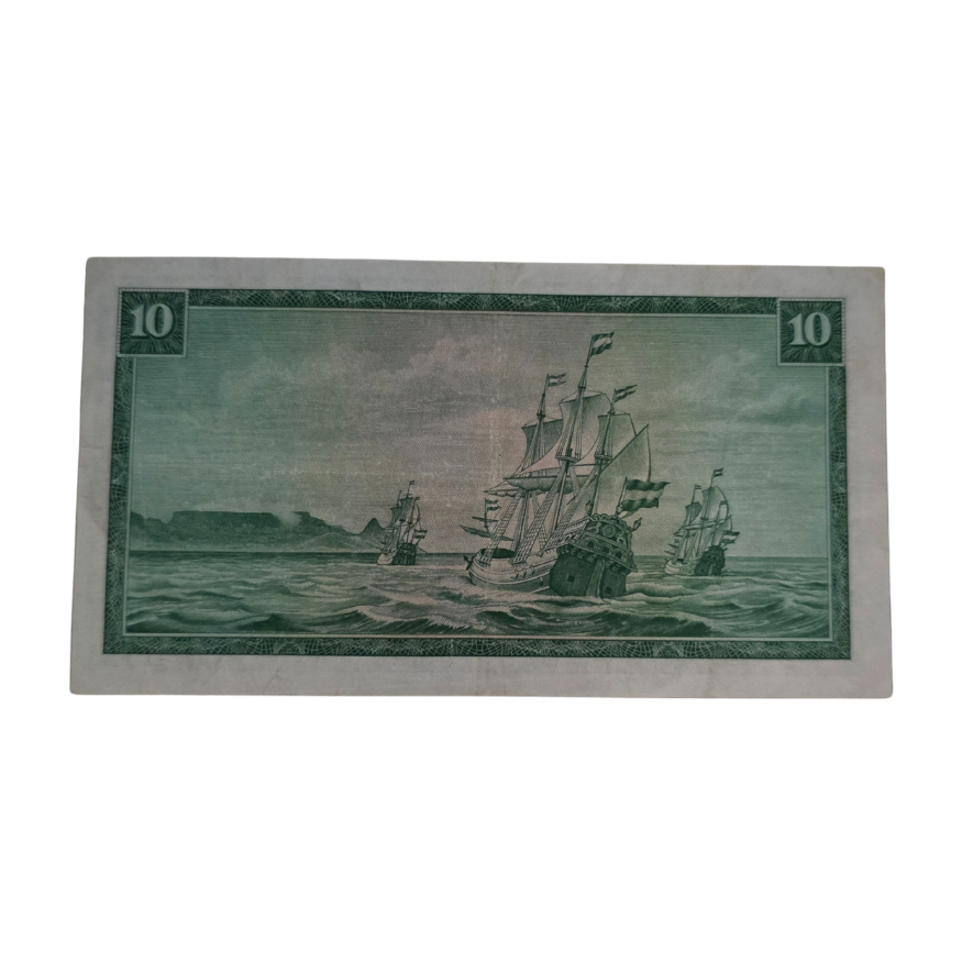 South African Reserve Bank Ten Rand Eng/Afr 1966 S/N: W1/372510 Hern: 507 - Image 2