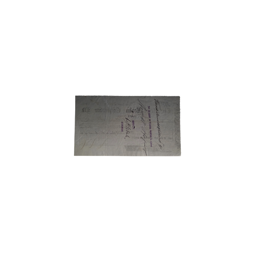 The African Banking Corporation Cape Of Good Hope Bank Check 1892 - Image 2