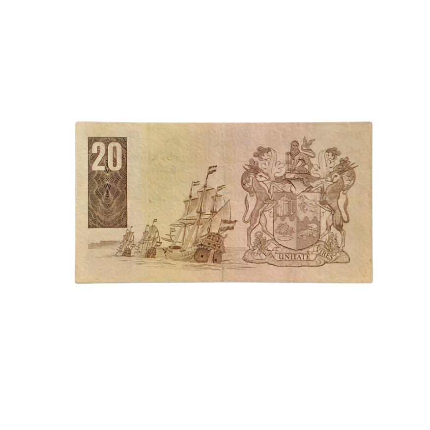 South African Reserve Bank Twenty Rand , 1979, Eng/Afr Z1/879436 Hern: 668 - Image 2