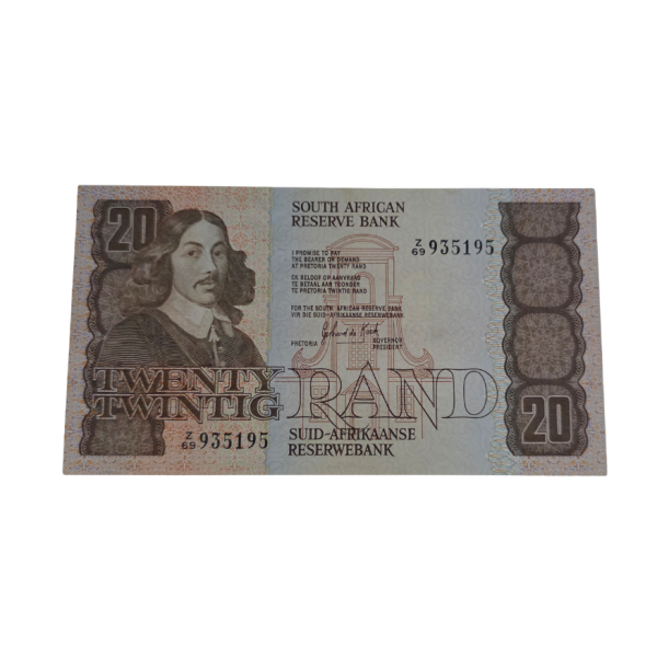 South African Reserve Bank Twenty Rand 1984 Eng/Afr S/N: Z69/935195 Hern: 682