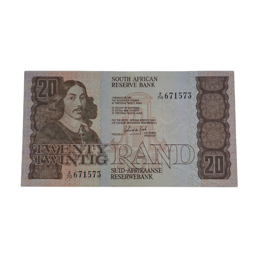 South African Reserve Bank Twenty Rand 1984 Eng/Afr S/B: Z70/671573 Hern: 682