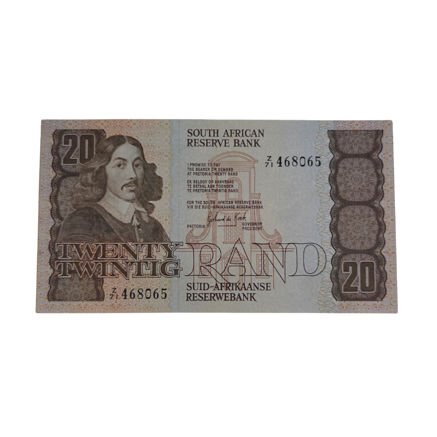 South African Reserve Bank Twenty Rand 1984 Eng/Afr S/N: Z71/468065 Hern: 682