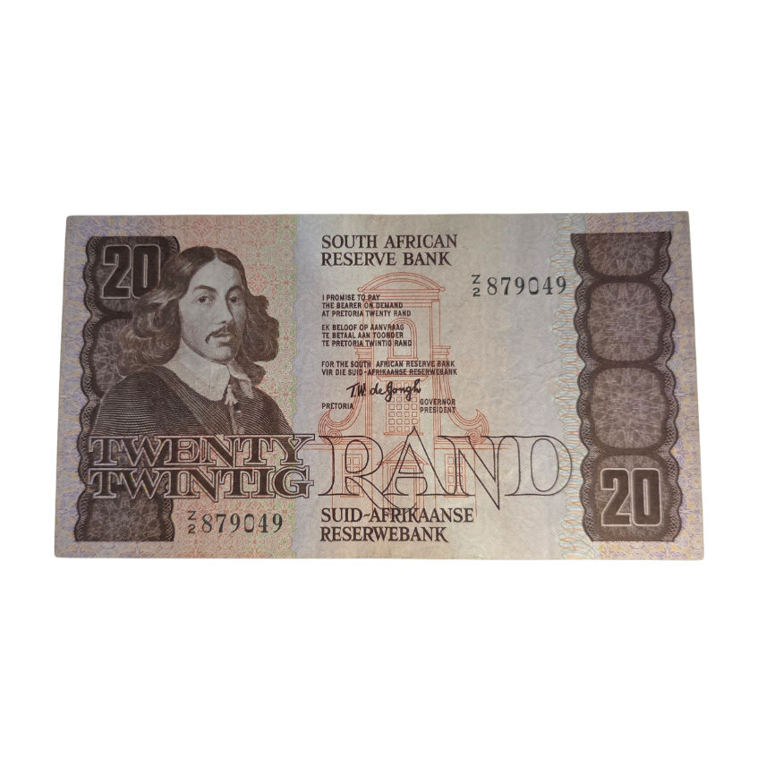 South African Reserve Bank Twenty Rand 1979 Eng/Afr S/N: Z2/879049 Hern: 668