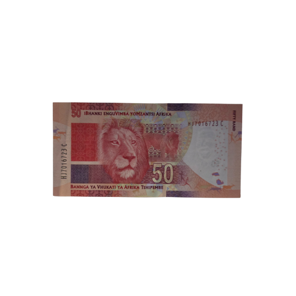 South African Reserve Bank Fifty Rand 2018 S/N: HJ7016723C Hern: 833