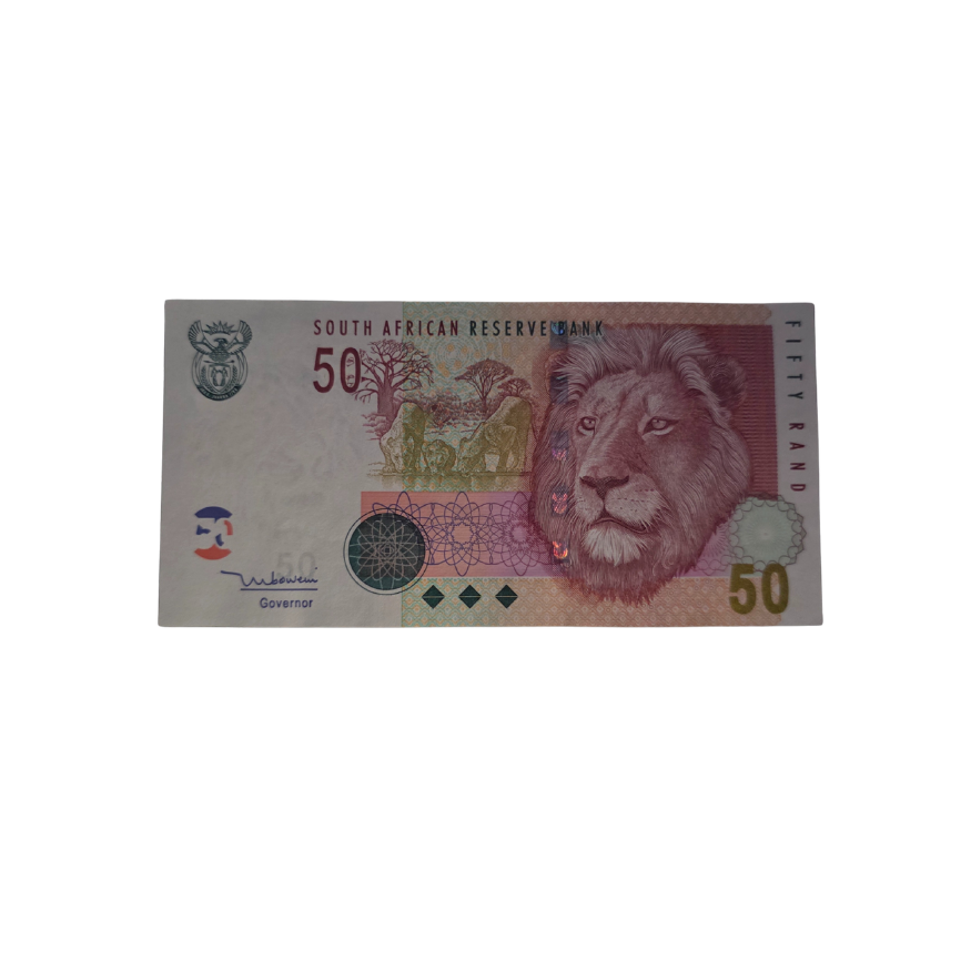 South African Reserve Bank Fifty Rand 2004/09 S/N: DN6051869C Hern: 816/20