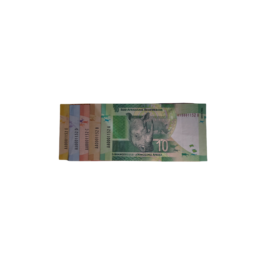 South African Reserve Bank 2012 - 2014 Gill Marcus Set: AA0001152 A-E