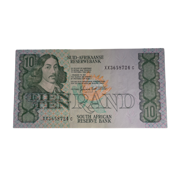 South African Reserve Bank Ten Rand Afr/Eng 1985 S/N: XX3658724c Hern: 541