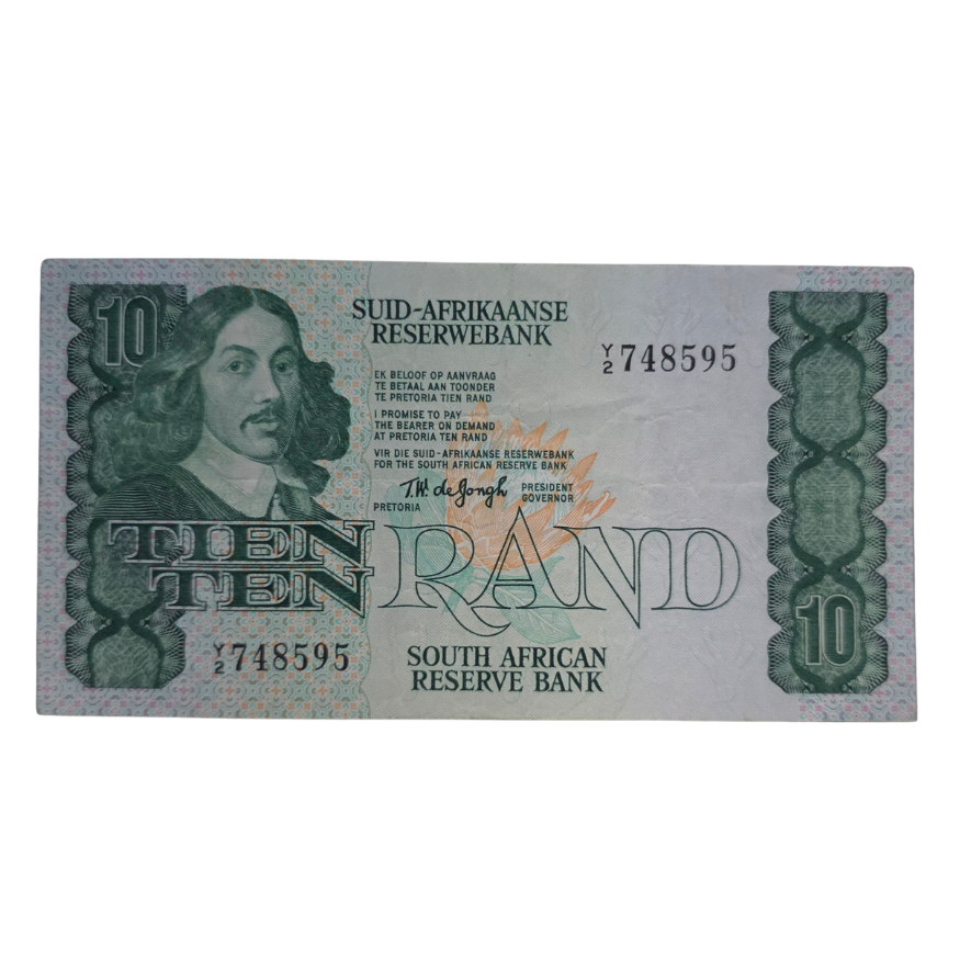 South African Reserve Bank Ten Rand 1978 Afr/Eng S/N: Y2/748595 Hern: 527