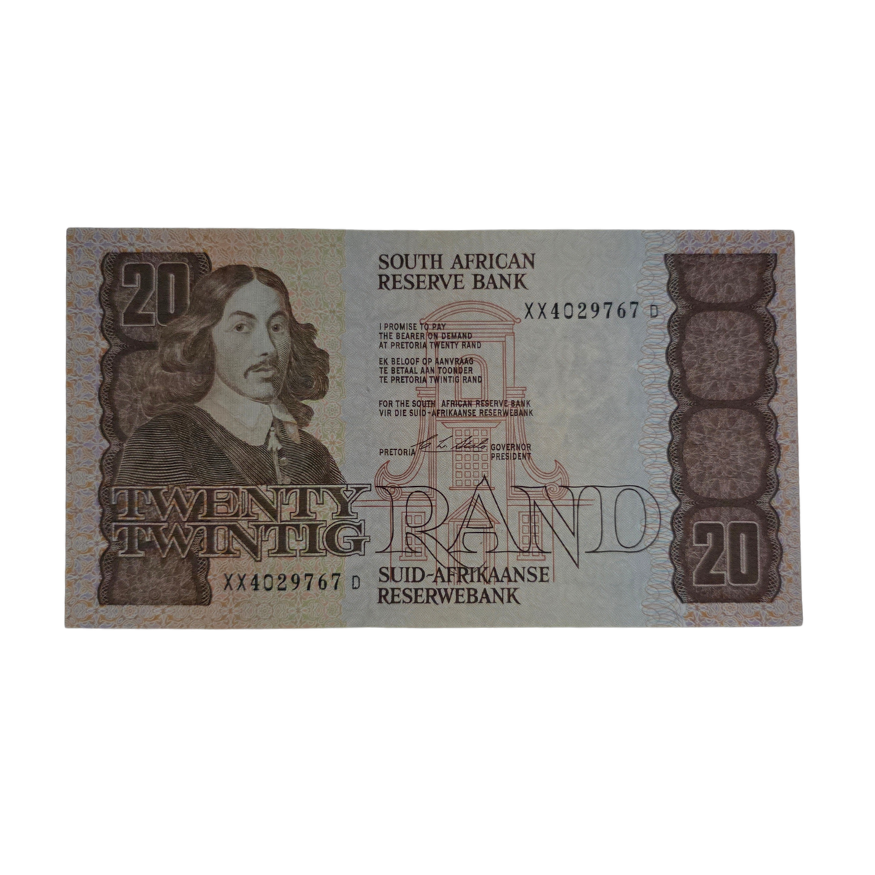 South African Reserve Bank Twenty Rand 1979 Eng/Afr S/N: D5/088347