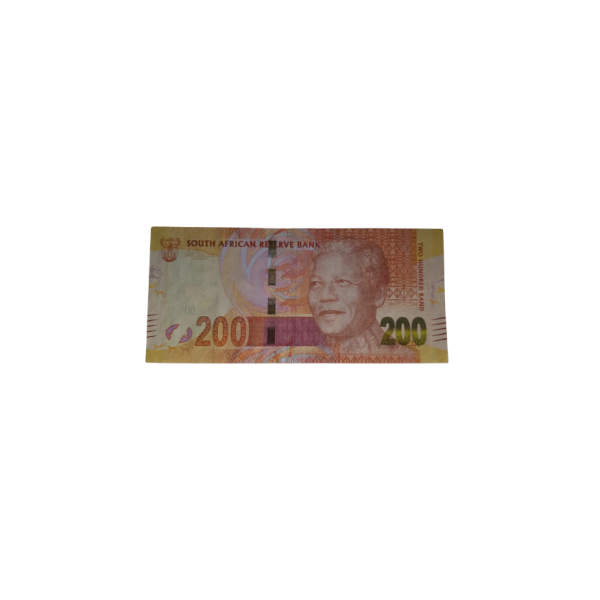South African Reserve Bank Two Hundred Rand 2012 S/N AA0078201E Hern 1015