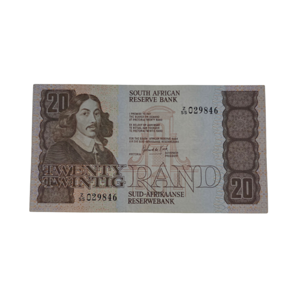 South African Reserve Bank Twenty Rand 1984 Eng/Afr S/N:Z55/029846 Hern: 682