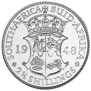 1948 South Africa Two and a Half Shilling reverse