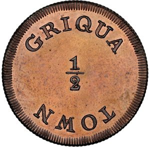 Griqua half token (reference image)