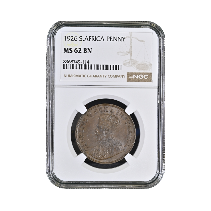 1926 South Africa Penny (MS 62 BN)